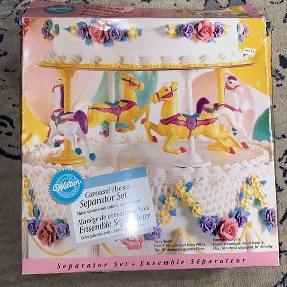 Wilton Party Supplies Nib Wilton Carousel Horsesseparator Set